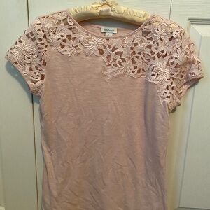 Women's Small Pale Pink Cut Out Top